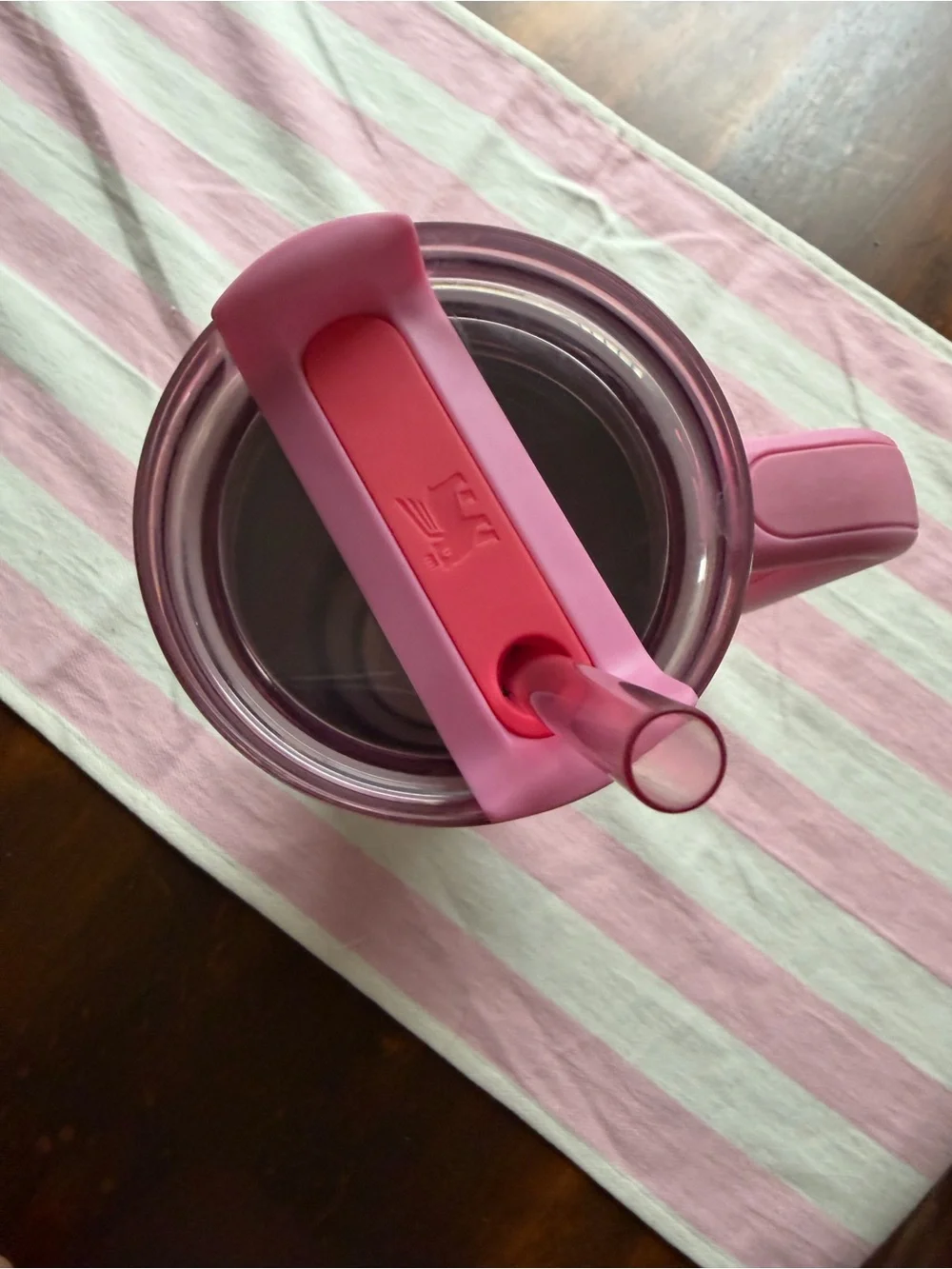 Stanley Hot Pink Insulated Tumbler with Handle and Straw - Picture 3 of 3